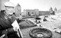 El investigador Eduardo Matos Moctezuma, en el Templo Mayor, en imagen de archivo