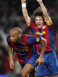 Thierry Henry, del Barcelona, anotó el gol contra Villarreal