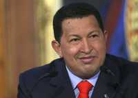 El presidente venezolano, Hugo Chávez, durante su discurso del sábado para celebrar el noveno aniversario de su ascenso al poder, en el palacio de Miraflores.