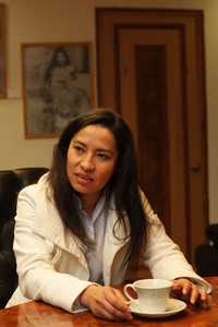 La presidenta de la mesa directiva de la Cámara de Diputados, Ruth Zavaleta Salgado