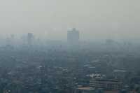 Aspecto de la contaminación en el DF el 6 de enero pasado