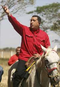 Hugo Chávez ayer durante su programa Aló, Presidente!
