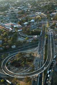 Imagen del avance de los trabajos de la ampliación de la línea uno del Metrobús