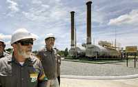 El presidente de Brasil, Luiz Inacio Lula da Silva, en  una visita a la planta de gas de Cabiunas-Vitoria en Serra, en el estado de Espíritu Santo