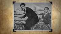 Luis Buñuel y Federico García Lorca en bicicleta