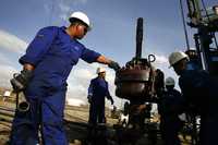 Pozo en el campo petrolero de Cabimas, Venezuela