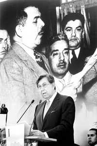 Cuauhtémoc Cárdenas durante su discurso en Morelia