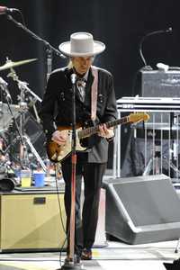 Bob Dylan durante su actuación en el Distrito Federal