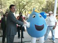 Marcelo Ebrard durante la inauguración de la Expo-feria sobre el uso racional del agua