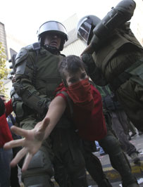 Más de 200 detenidos en Chile Más de 200 detenidos en Chile