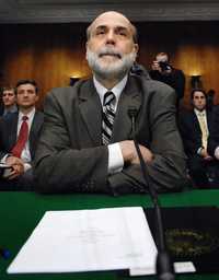 El presidente de la Reserva Federal estadunidense, Ben Bernanke, durante su aparición ante la Comisión Económica Conjunta del Congreso