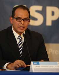 Gerardo Garay Cadena, coordinador de la División Antidrogas de la Policía Federal Preventiva, ayer en la SSP