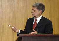 Celso Amorim, ministro de Exteriores de Brasil, durante una conferencia en abril de 2008