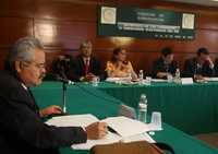 Javier Santiago Castillo, durante su presentación como candidato a consejero electoral del IFE