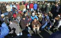 Productores rurales de Gualeguaychú, encabezados por Alfredo de Angelis, durante un bloqueo en repudio al anuncio del gobierno argentino de modificar el esquema de retenciones móviles a las exportaciones de soya