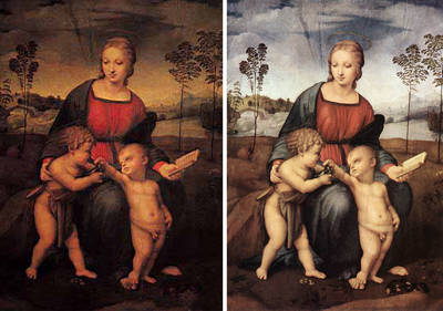 Recupera su esplendor la Madonna del Jilguero, de Rafael