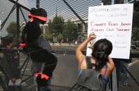 Protesta por la desaparición forzada de eperristas, en imagen de archivo