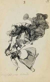 Bajar riñendo, uno de los tres dibujos de Francisco de Goya que serán vendidos por la casa Christie’s