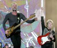 Sting, con la barba de un naúfrago y el sonido intacto de su bajo, acompañado de Andy Summers y la finura de su guitarra