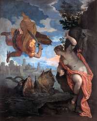 Andrómeda liberada por Perseo, cuadro de gran formato de Paolo Caliari, El Veronés, que por primera vez sale de Francia para formar parte de la exposición que se abrirá en el Museo Nacional de Arte
