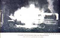 Imagen publicada por la revista Tiempo, la cual era dirigida por el escritor Martín Luis Guzmán, y que defendió la teoría de la conjura y denunció enérgicamente la quema de autobuses por parte de los estudiantes en los últimos días de julio