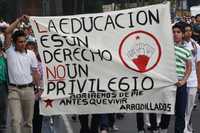 Manifestación de rechazados de educación media, el jueves pasado