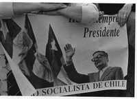 La efigie de Salvador Allende, presidente constitucional derrocado mediante un golpe de Estado