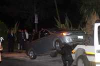 El auto donde fue encontrado el cadáver del hijo del empresario. El vehículo fue abandonado en calles de la delegación Coyoacán