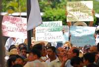 La protesta en Martínez de la Torre, Veracruz, poco antes de ser anulada