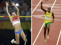 La rusa Yelena Isinbayeva y el jamaiquino Usain Bolt seguirán mostrando al mundo su grandeza