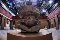 Una de las creaciones escultóricas de la civilización teotihuacana, incluida en la exposición que comprende más de 426 piezas arqueológicas