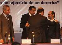 Salvador Vega Casillas, Alonso Lujambio, César Duarte y Gustavo Madero durante la inauguración de la Semana   Nacional de la Transparencia