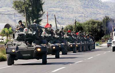 Resguardo militar en Morelia Resguardo militar en Morelia