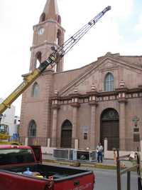 La iglesia de Nuestra Señora dle Refugio es uno de los 25 templos de la diócesis de Matamoros donde se repartieron volantes en los cuales se llama a los feligreses a entregar al menos 10 por ciento de sus ingresos anuales "con sacrificio" y sin "engañar a Dios"