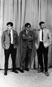 José Carlos Becerra, Carlos Monsiváis y Emmanuel Carballo en 1968, imagen incluida en la exposición