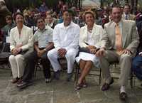 Enriqueta Basilio, Ricardo Delgado, Agustín Zaragoza, Pilar Roldán y Joaquín Rocha asistieron a la ceremonia en Chapultepec