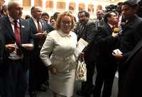 La dirigente del SNTE, Elba Esther Gordillo, el pasado 15 de mayo en Palacio Nacional, cuando firmó con el presidente Felipe Calderón la Alianza por la Calidad de la Educación