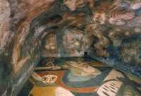 Vista parcial del mural que David Alfaro Siqueiros pintó, en 1933, en el sótano de una finca, en Buenos Aires. La propiedad de la obra foma parte de una disputa legal