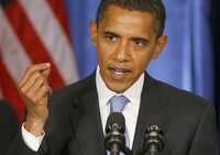 Barack Obama durante una conferencia de prensa en Chicago el viernes 7   Ap
