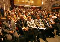 Reunión del Consejo Universitario para analizar el presupuesto de la UNAM para el 2009. Aspecto del pleno