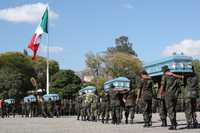 En Chilpancingo se rindió un homenaje a los soldados decapitados el fin de semana pasado
