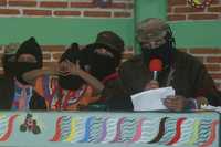 El subcomandante Marcos en su primera participación en el Festival Mundial de La Digna Rabia, realizado en San Cristóbal de Las Casas