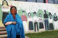 Indígena de Oventic durante la celebración del 15 aniversario del levantamiento zapatista, el pasado día primero