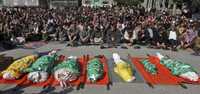 Funeral de palestinos, víctimas de la ofensiva armada de Israel en la franja de Gaza