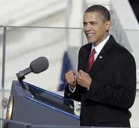 El presidente número 44 de Estados Unidos, ayer en Washington durante su discurso