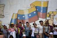 Venezolanos por el no a la permanencia de Hugo Chávez se manifiestan en la capital del país