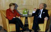 Angela Merkel, canciller alemana, y Joseph Biden, vicepresidente de Estados Unidos, durante la 45 Conferencia de Seguridad, el pasado día 7