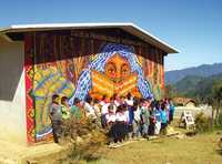 Estudiantes de la Escuela Primaria Rebelde Autónoma Zapatista de Oventic
