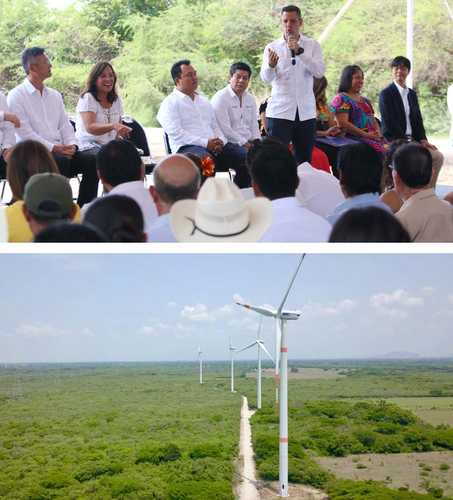 Inauguran un parque eólico y dos subestaciones eléctricas en Oaxaca