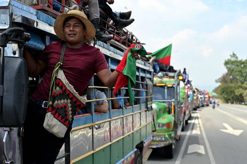 Avanza marcha indígena en Colombia
<br>